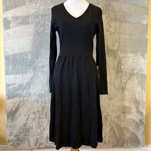 Bohme Black A-Line Long Sleeve Dress
